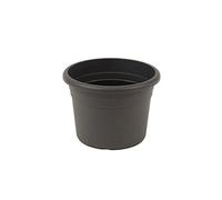 greemotion Pot de fleurs rond en plastique Ø 18cm 1,5L - Pot pour plantes extérieures et intérieures - Pot de jardin couleur anthracite