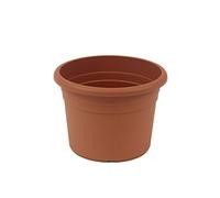 greemotion Pot de fleurs rond en plastique Ø 25cm 5L - Pot pour plantes extérieures et intérieures - Pot de jardin couleur terre cuite