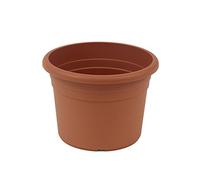 greemotion Pot de fleurs rond en plastique Ø 50cm 35L- Pot pour plantes extérieures et intérieures - Pot de jardin couleur terre cuite