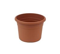 greemotion Pot de fleurs rond en plastique - Pot pour plantes extérieures et intérieures - Pot de jardin couleur terre cuite Ø 30cm 8L
