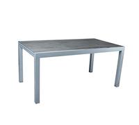 greemotion Table à rallonges Monza, Plateau de Table en Verre, Aspect céramique, 160/240 x 75 x 90cm, Argent/Gris
