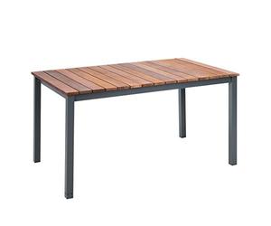 greemotion Table de Jardin Mackay, Table Salle à Manger Rectangulaire, Table de Terrasse en Bois d’Eucalyptus FSC® et Structure en Aluminium, Anthracite/Bois