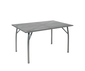 greemotion Table de jardin rectangulaire Toulouse 140 x 90 cm - Table élégante et solide en acier - Table extérieure pour 6 personnes - Table à manger design - Table moderne inoxydable