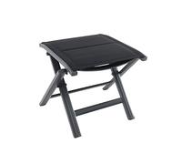 greemotion Tabouret de jardin Grenada - Tabouret pliant design - Siège pliant léger de couleur noire - Tabouret aluminium pour l’extérieur - Petit tabouret pliable - Siège de camping