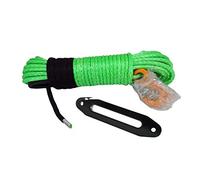 Green 10mm * 30m Synthetic Corde & 10 "ATV Hawseead, câble de treuil plasma for Offroad, Spectra Winch Léger
