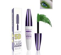 Green 5D Mascara télescopique Lift pour les yeux, imperméable, longue durée, mascara vert, imperméable, durable, résistant aux frottements, volumineux et charmant
