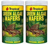 Green Algae WAFERS 250ml / 113g - Nourriture avec spiruline, algues et Feuilles de ketapang pour mangeurs du Fond (Lot de 2)