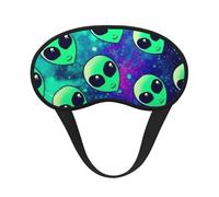 Green Aliens Masque de sommeil pour adultes occultant, masque confortable bloquant la lumière pour les voyages, le yoga