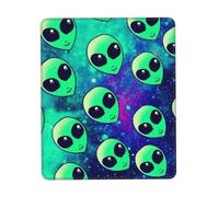 Green Aliens Tapis de souris ultra lisse Base en caoutchouc antidérapant Lavable Parfait pour le bureau