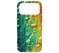 Green and Orange Rainbow Art Modern Abstract Aesthetic Coque pour iPhone 17 Pro Max