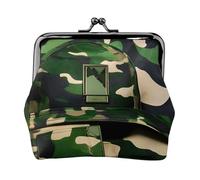Green Army Digital Camouflage Print Exquis Kiss Lock Portefeuille Compact Polyvalent Femmes Porte-monnaie Petite Poche à Fermeture Éclair