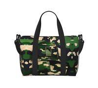 Green Army Sac de voyage camouflage numérique pour femme, sac de sport, sac de sport, sac de sport, sac de sport, noir, One Size