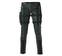Green Arrow S5 Oliver Queen Stephen Amell Veste en cuir à capuche et pantalon, Pantalon synthétique Green Arrow, L