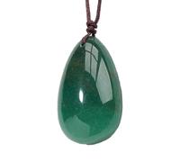Green Aventurine Necklace - Crystal Pendant Jewelry, Healing Gemstone Necklace, 1.18-1.57in Natural Polished Stone Necklaces | Women Men Gift Necklaces, Spiritual Energy Crystal Pendant