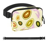 Green Avocado-831 Sac banane de style unisexe : sac banane tendance, sac à bandoulière sport fin et tendance pour jogging, randonnée, randonneur, femme, homme, multicolore, 4 x 23 x 15 cm,