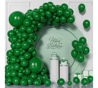 Green Balloons, 130 Pieces Dark Green Balloons Garland Arch Kit, 5/10/12/18 Inch Dark Balloon For Women Boys Birthday Party Christmas Jungle Tropical Safari Themed Decorations