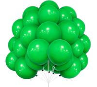 Green Balloons, 30Pcs Green Latex Balloons 12 Inch 30.5Cm Green Balloon With Ribbon For Women Boys Girls Kids Girls Christmas Birthday Parties Jungle Tropical Theme Safari Decorations