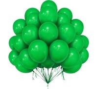 Green Balloons, 50 Pcs 12 Inch Green Latex Balloons, Matte Green Balloons For Boys Birthday Party Jungle Theme Wild Green Tropical Safari Wedding Baby Shower Decoration