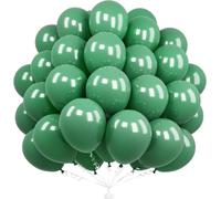 Green Balloons, 50 Pcs 12 Inch Retro Green Balloons, Olive Green Balloons For Women Men Boys Baby Birthday Party Wild Jungle Wedding Graduation Decorations