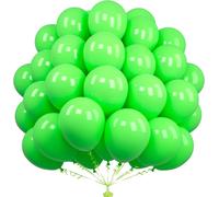 Green Balloons, 50 Pieces 12 Inch Matte Green Balloons, Green Latex Balloons For Women Girls Birthday Party Tropical Jungle Safari A Wild Theme Christmas Birthday Decorations