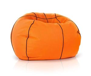 Green Bean© Pouf de Basketball Rempli de Perles EPS 300L - Enfants & Adultes 110cm Bean Bag Pouf Géant Coussin de Repos Siège Lounge Chair Housse Lavable Fauteuil Gaming Blanc