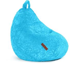 Green Bean© Pouf en Peluche 60x45x45cm - Intérieur avec Remplissage 120L EPS Perles Doux et Lavable - Bean Bag Coussin de Sol Lounge Chair - Bleu Clair