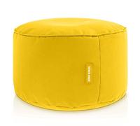Green Bean© Pouf-Tabouret 25x45cm Avec Remplissage de Perles EPS - Coussin pour Pieds et Sol - Repose-Pieds Siège Jaune pour Enfants & Adultes