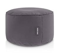 Green Bean© Pouf-Tabouret 25x45cm avec Remplissage de Perles EPS - Coussin pour Pieds Pouf Chaise - Coussin Sol pour Enfants & Adultes - Repose-Pieds Coussin Siège Anthracite