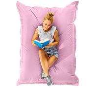 Green Bean© Pouf XXL 140x180cm 380L Enfants&Adultes Bean Bag Remplissage de Perles EPS Pouf Géant Grand Extérieur Outdoor Coussin Repos Siège Sol Lavable Résistant aux Intempéries Lounge Rose Clair