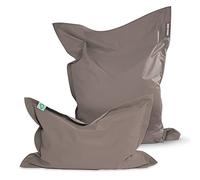 Green Bean© Set de 2: Square XXL + BeBi Pouf - 380L + 70L Remplissage de Perles EPS - Housse Lavable - Indoor & Outdoor Beanbag - Coussin de Siège Sol Bean Bag pour Enfants & Adultes Kaki