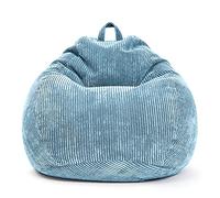 Green Bean© Square XL Indoor Housse en Velours Côtelé 90 x 110 cm - sans Remplissage - Housse de Pouf - Velours Côtelé - Doux, Moelleux, Robuste - Lavable, avec Sac Interne - Bleu Clair Bleu Bébé