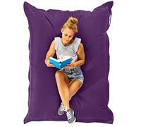 Green Bean© Square XXL Housse de Pouf Géant 140x180 cm - PVC - Intérieur & Extérieur - Bean Bag - Sans Remplissage - Lounge Chair - Lavable - Mauve