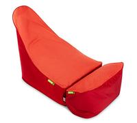 Green Bean© Zone3 Set de 2 - Pouf de Gaming avec Hocker Add-on - 120x55x75 cm Remplissage 150L - Hydrofuge, antisalissure, Lavable - Siège de Gaming Coussin Siège pour Enfants & Adultes - Rouge