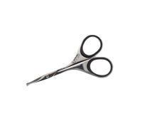 GREEN BELL Ciseaux à poils de nez en acier inoxydable, bouts arrondis, anneaux larges, 90 mm, ciseaux inox, anneaux EVA, outil de soin des poils du nez (G-2113)