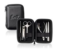 GREEN BELL Kit de soins, coupe-ongles, pince à ongles, lime, pince à épiler, ciseaux pour poils du nez, cure-oreille, 6 pièces avec étui, TAKUMI NO WAZA (G-3128)