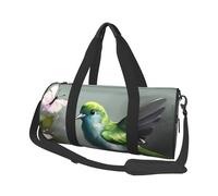 Green Bird Sac de voyage en toile imprimée - Sac de sport de gym avec grande capacité pour le week-end, les voyages d'affaires, Noir , Taille unique