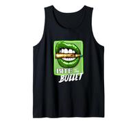 Green Bite The Bullet Green Graphic Débardeur