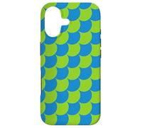 Green Blue Diagonal Scales Armor Geometric Natural Pattern Coque pour iPhone 17
