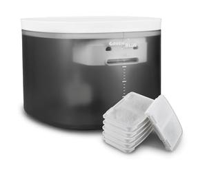 Green Blue Distributeur eau automatique pour animaux de compagnie avec 6 filtres de rechange | Fontaine à eau USB pour chiens et chats | 3 L