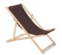 Green Blue Fauteuil de Plage Pliant en hetre Classique Lit de Plage (Brun)