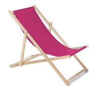 Green Blue Fauteuil de Plage Pliant en hetre Classique Lit de Plage (Rose)