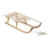 Green Blue GB153 Luge Classique en Bois de hêtre avec Laisse de Traction, Patins en métal, Robuste, pour Enfants, légère, Stable, laquée, capacité de Charge de 100 kg, Plaisir de Jeu en extérieur