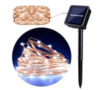 Green Blue GB164 Lampe de jardin solaire décorative 100 LED 10m 600mAh, Noir [Classe énergétique A +]