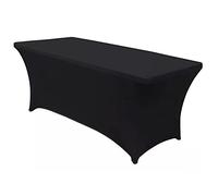 Green Blue GB372 Nappe élastique Couverture de Table de Restauration Noir 180x75x75 cm Spandex