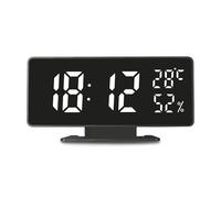 Green Blue GB395 Horloge avec Alarme et thermomètre hygromètre Noir