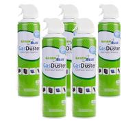 Green Blue Lot de 5 sprays à air comprimé de 600 ml | Air Duster avec pistolet et tubes de pulvérisation | Sans CFC pour le nettoyage sans contact des claviers électroniques, des appareils photo, etc.