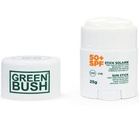 Green Bush - Stick Solaire Très haute protection SPF 50+ crème avec filtres minéraux. Composants naturels et Bio. Waterproof, hypoallergénique, sans parfum, sans paraben. (Blanc)