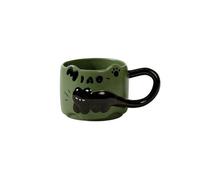 (Green)Cat Cat Stacked Cup,Cute Stackable Coffee Mugs,Ceramic Funny Animal Coffee Mugs