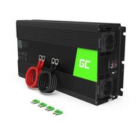 Green Cell® 1500W/3000W 12V 220V/230V Convertisseur Pur Sinus de Tension Volts Voiture Solaire Power Inverter sinusoïdale DC AC, Onduleur Transformateur avec Allume Cigare Prise Electrique