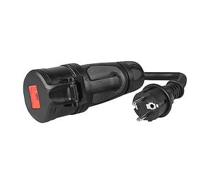 Green Cell Adaptateur CEE 16A 5P 400V vers Schuko 230V 40cm IP44, Noir | pour Chargeurs EV et Outils D’atelier, Câble 3x2,5 mm², Puissance Maximale 3,7 kW et Conception Adaptée à un Usage Pratique